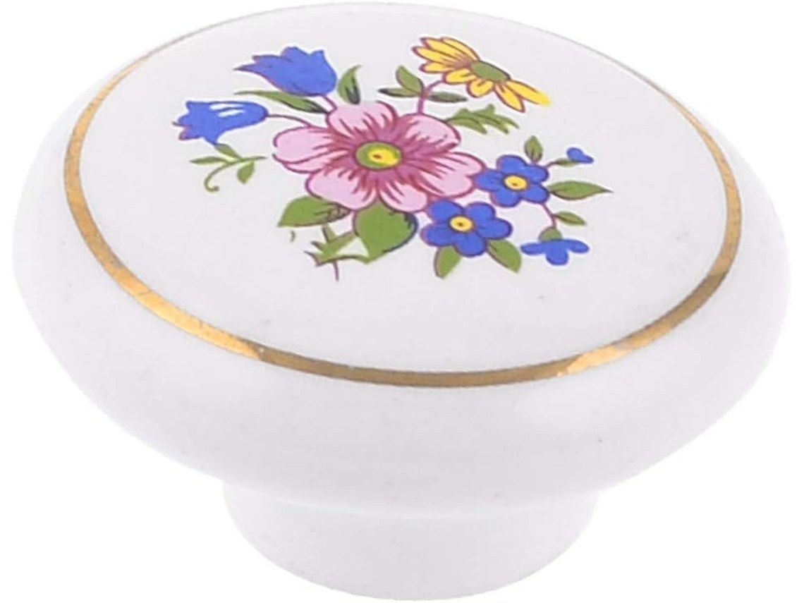 Novo Puxador Lon0167 Com Cabeça Redonda, Rosca Fêmea De 0, 14e Padrão Floral Rosa Em Destaque Id Fe0 12ca A2d