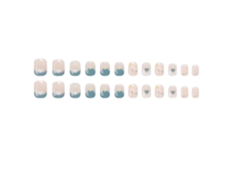 Unhas Postiças Francesinhas 24pcs Com Glue, Unhas Curtas Com Desenhos, Unhas Bailarina Falsas Para Mulheres E Meninas