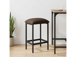 Vidaxl Banco De Bar Cinzento-acastanhado 40 X 32 X 64 Cm