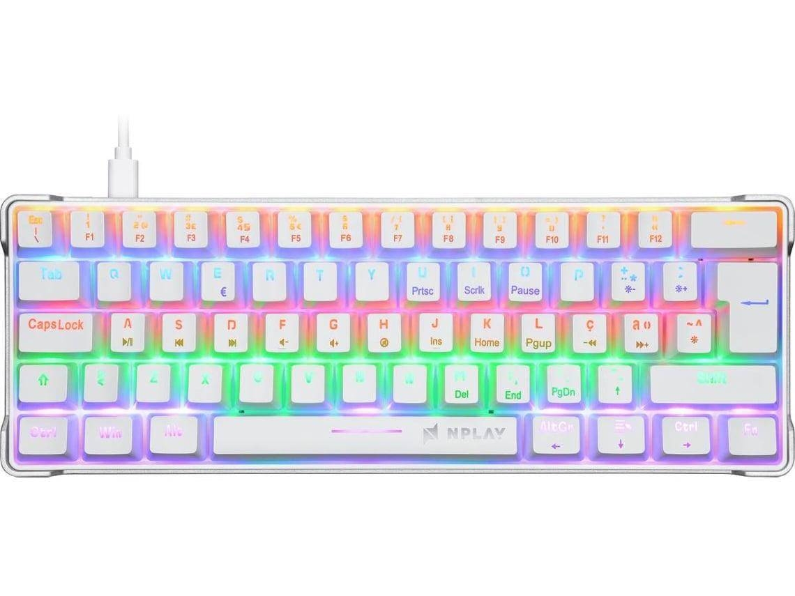 Mini Teclado Gaming N'PLAY Conquer 3.0 (Outlet Grade A - Branco)