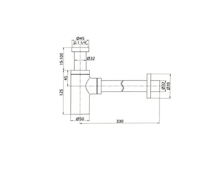 Sifão Para Garrafas Cromado 1 1/4 Branco, Idrospania.