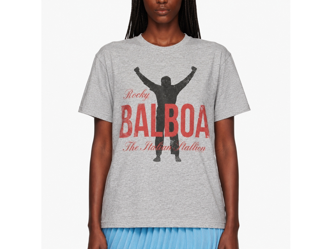 Rockinstone Rocky Movie Balboa Heather Gray Adult T-shirt Size:l