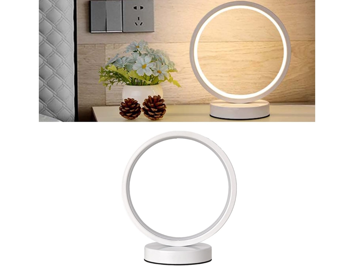 Luminária de mesa LED Amonida com design elegante, iluminação econômica para sala de estar e quarto, 18 cm de comprimento.