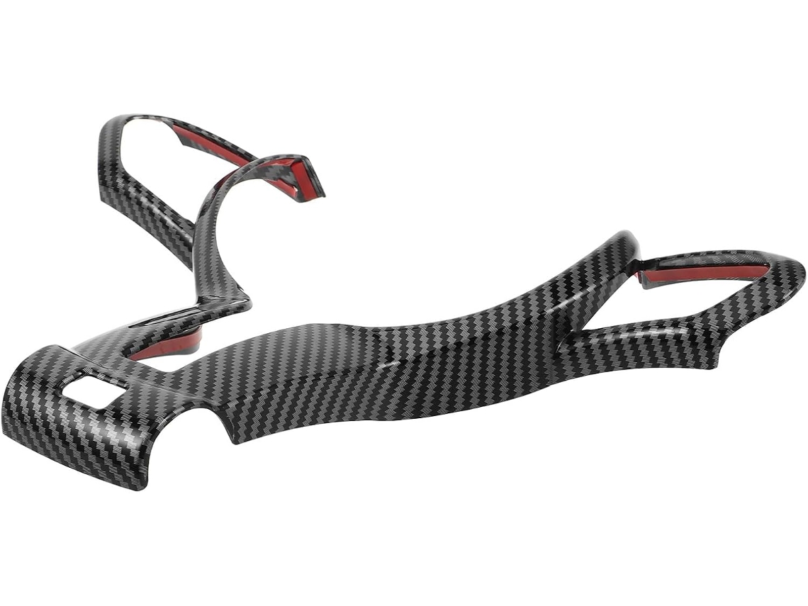 Adesivo Decorativo Para Volante De Carro Em Fibra De Carbono, Acabamento Interno Resistente A Arranhões.