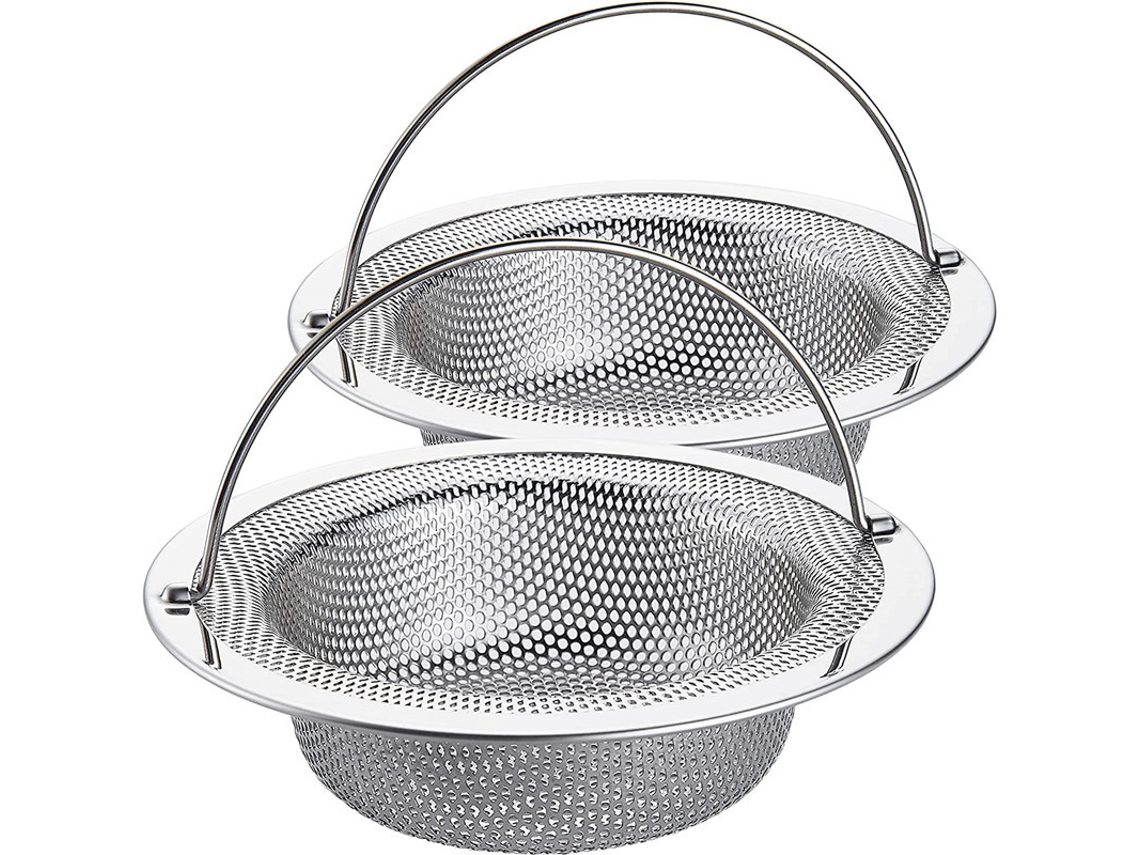 Ralo De Pia, Grelha Com Alça Para Transporte, Aço Inoxidável, Proteção Contra Entupimento, Diâmetro Externo 11cm, Diâmetro Interno