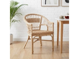 Vidaxl Cadeira Empilhável Vime Natural 60 X 60 X 81 Cm