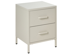 Mesilla De Estilo Industrial Beliani Malavi De Acero Beige 43x40x55
