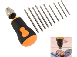 Broca Manual Mini De Aço Carbono 90 Mm Com Cabo Borracha Para Pcb,