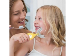 Escova De Dentes Infantil Em Formato De U Para Limpeza Completa De 360°