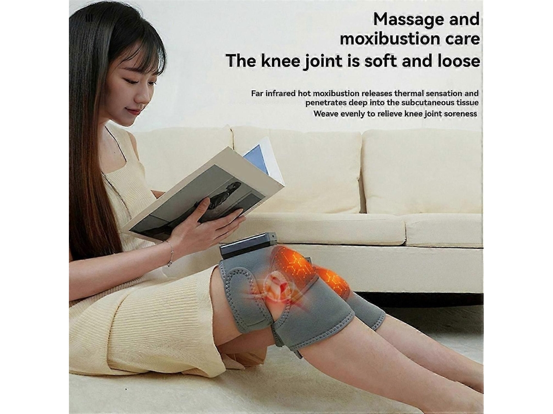 Massageador De Joelho Sem Fio Com 3 Níveis De Vibração Para Alívio Da Dor No Joelho, Design 3d Em Formato De Joelho Com Temporizador Inteligente