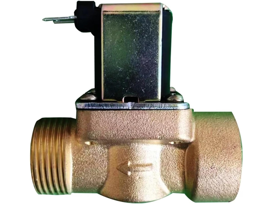 Válvula Solenoide Elétrica De Latão Normalmente Fechada, Polegadas, Macho