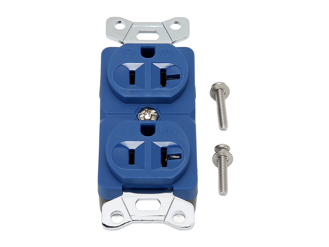 Tomada duplex de cobre puro 20A, para equipamentos de som | S/MARCA