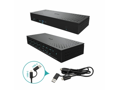 Caquattrodockpdpro Base & Duplicador de Portas com Fios USB 3.2 GEN 1 (3.1 GEN 1) TYPE-C Preto
