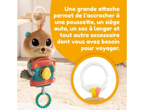 Pelúcia De Despertar Sensorial Lamaze Arty A Lontra Espelho Sons Divertidos Acessório Multifuncional