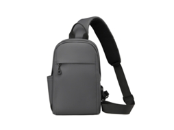 Bolsa Transversal (cinza), Bolsa De Peito De Grande Capacidade, Ideal Para Viagens, Durável.