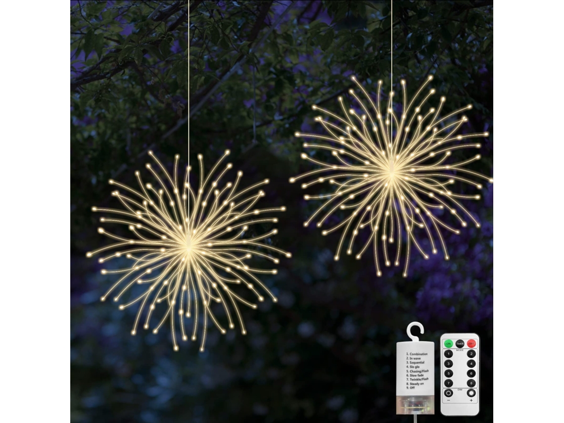 Luzes solares de floco de neve com 200 leds para exterior à prova d'água AQUAFORGE (conjunto com 2)