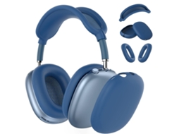 Capa de Silicone 3 em 1 para Airpods Max, Anti Arranhões para Almofadas, Conchas e Arcoazul Escuro) CZHHMART