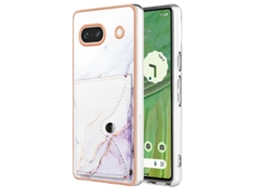 Capa Revestimento Imd Pattern Leathertpu Para Google Google Pixel 7a Veanxin Pele Bege