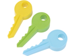 Shineofi Conjunto De 3-chaves Porta Em Formato Chave Para Casa E Escritório Previne Colisões Protege Contra