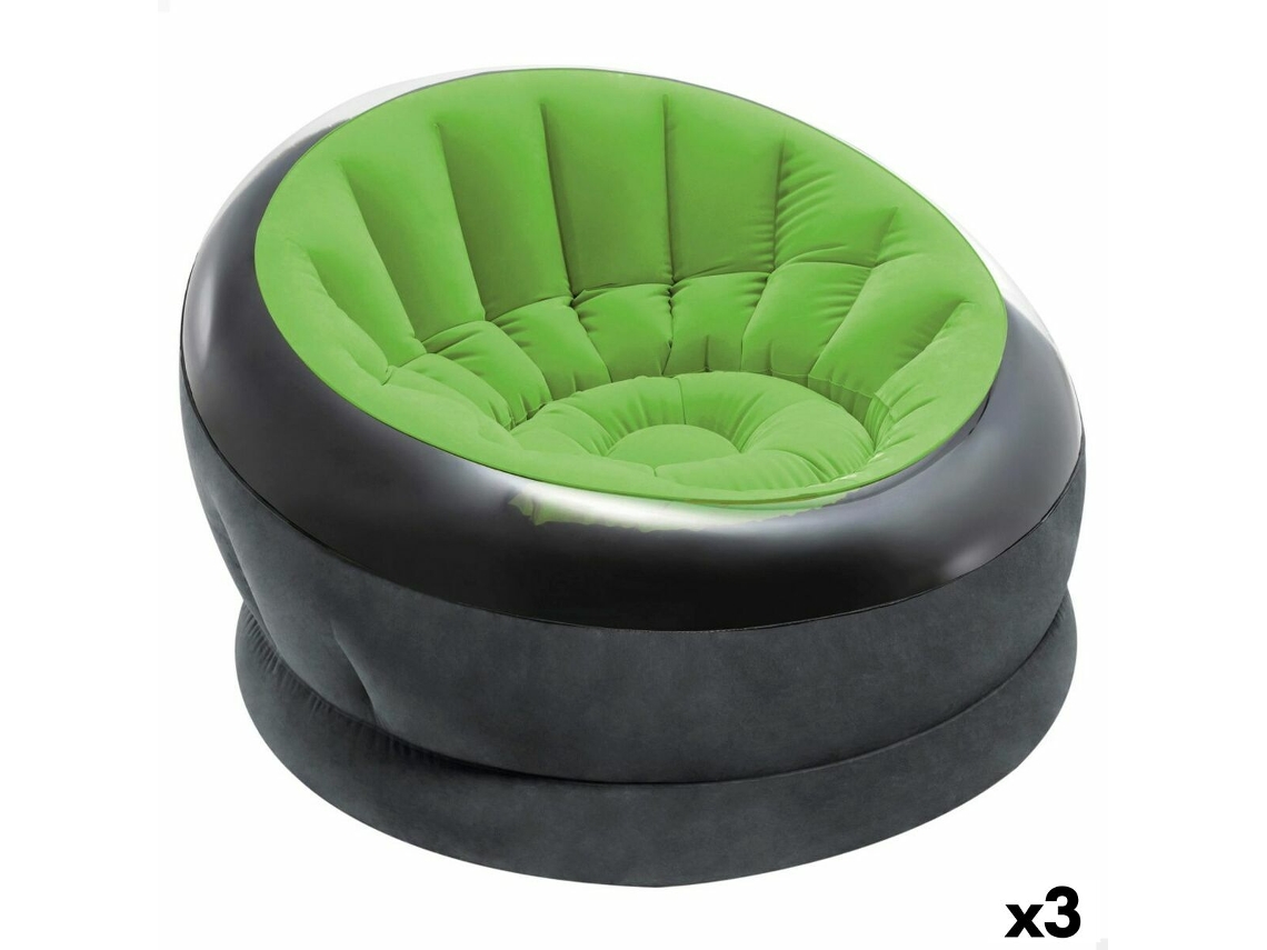 Cadeirão Insuflável INTEX Empire 112 X 109 X 60 Cm Verde 3 Unidades