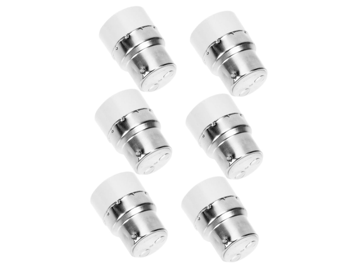 Adaptador De Tomada Elétrica B22 Para E14 Para Lustre, 6 Peças, Material Pc E