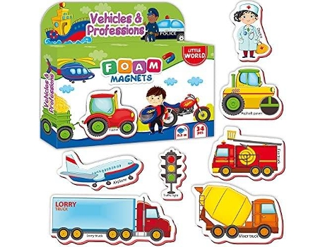 Jogo Magnético LITTLE WORLD Foam Fridge Magnets for Toddlers Age 1 (Idade Mínima: 5)