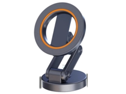 Suporte Magnético Para Celular, Suporte De Metal Adesivo Lavável E Giratório 360° Para Celulares (preto)