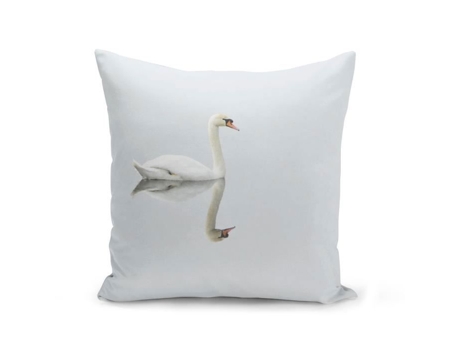 Capa de Almofada 40X40 Cm Cisne Branco Refletido na Água de Um Lago FABULOUS BIJOUX