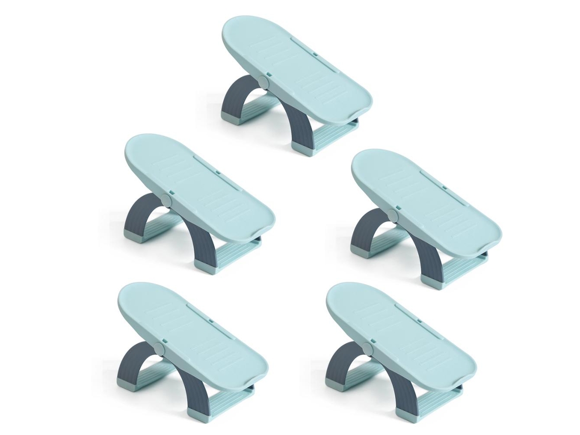 Prateleira de sapatos ajustável 5pcs/set duas camadas organizador espaço econômico pp S/MARCA