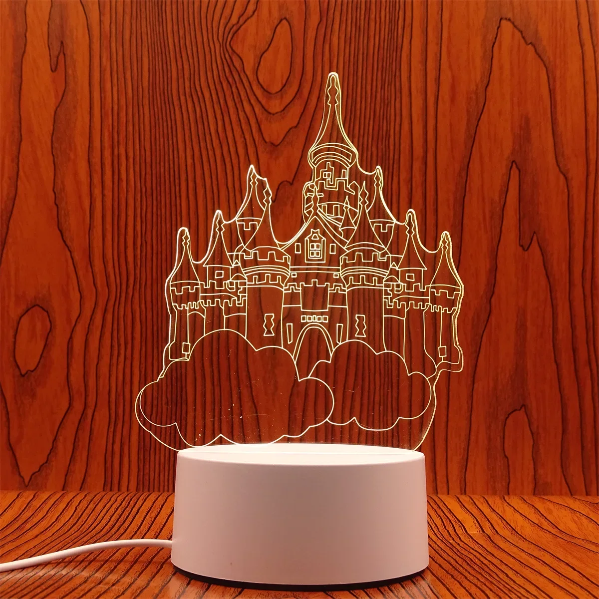 Luminária Noturna Led 3d Criativa, Luz Decorativa para Casa MDUG (luz de 3 Cores)