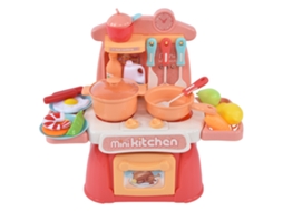 Ats brinquedo de Cozinha com Sons e Luzes Realistas Acessórios Educatsivos para Crianças de 3+ Anos (rosa)
