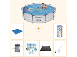 Piscina Bestway Steel Pro Max Redonda 305x76 Cm 7 peças S22133 BESTWAY