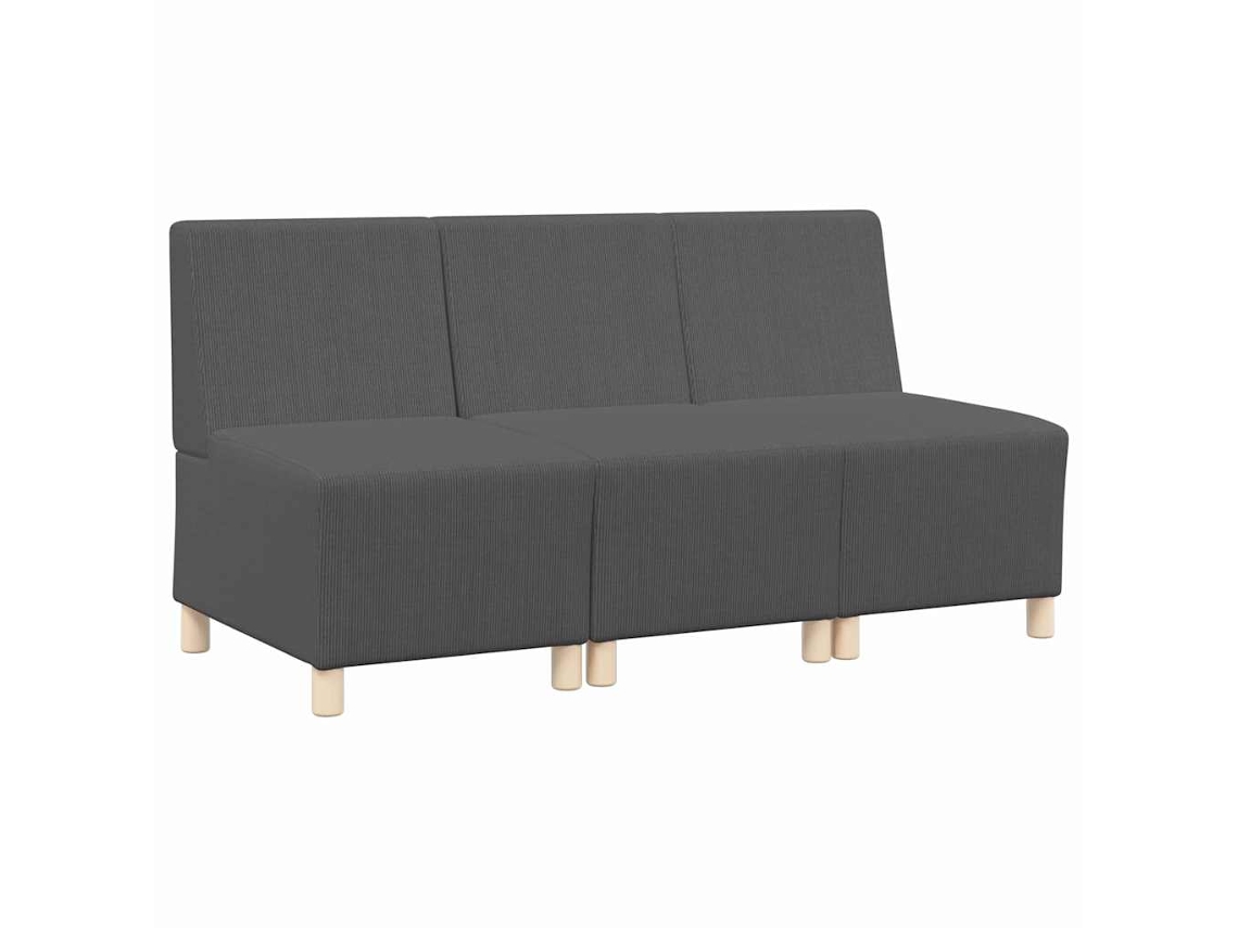 Maison Exclusive - Unidade De Sofá Modular Sem Braços 3 Unid. Cinza Escuro
