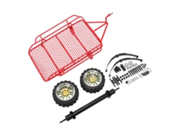Carro pequeno RC com espaço de armazenamento suficiente de ferro e borracha para Axial SCX10 Traxxas Trx4 D90 Redcat Gen8 vermelho S/MARCA