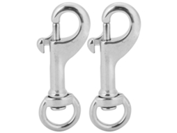 Gancho de Engate com Olho Giratório 316 Aço Inoxidável 68mm 2pcs | S/MARCA