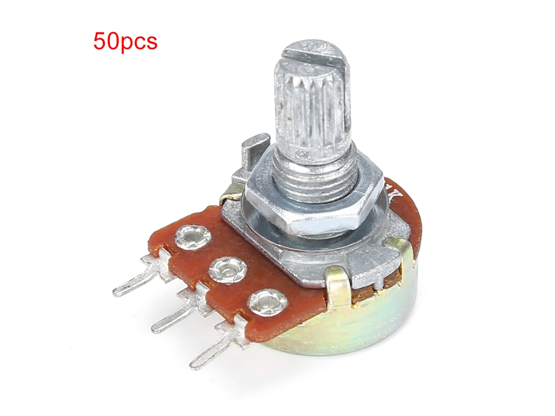 50 Peças Potenciômetro Rotativo Linear Wh148 B1k Resistência Variável Ajustável 15mm S/MARCA