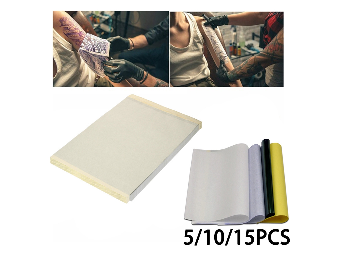 15 Folhas De Papel De Transferência Para Stencils De Tatuagem