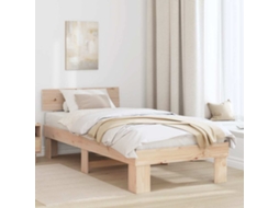 Vidaxl Estrutura da Cama com Cabeceira Natural 80 X 200 Cm