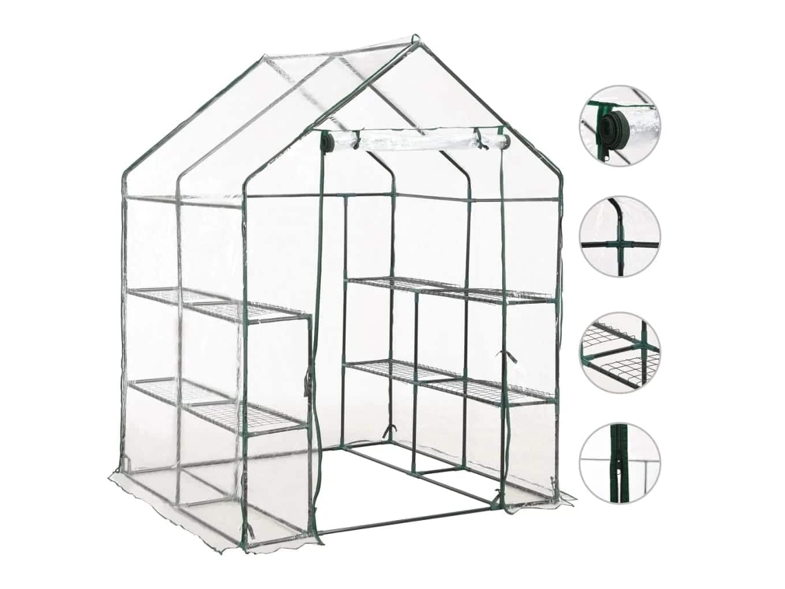 Vidaxl Estufa Com 8 Prateleiras 143x143x195 Cm