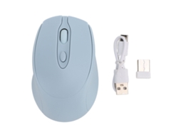 Ratón Inalámbrico Bluetooth 5.0 2.4g de Modo Dual Con Receptor Usb para Pc/portátil, 800 1600 Dpi, Silencioso, Recargable, Azul.