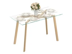 Mesa de Jantar Vidro Temperado 150x75x76 Cm (retangular, 6 Lugares)