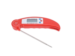 Sonda De Temperatura Digital Sem Fio E Dobrável Para Carne, Ideal Para Churrasco, Grelha, Cozinha, Suprimentos Externos, Cor Vermelha