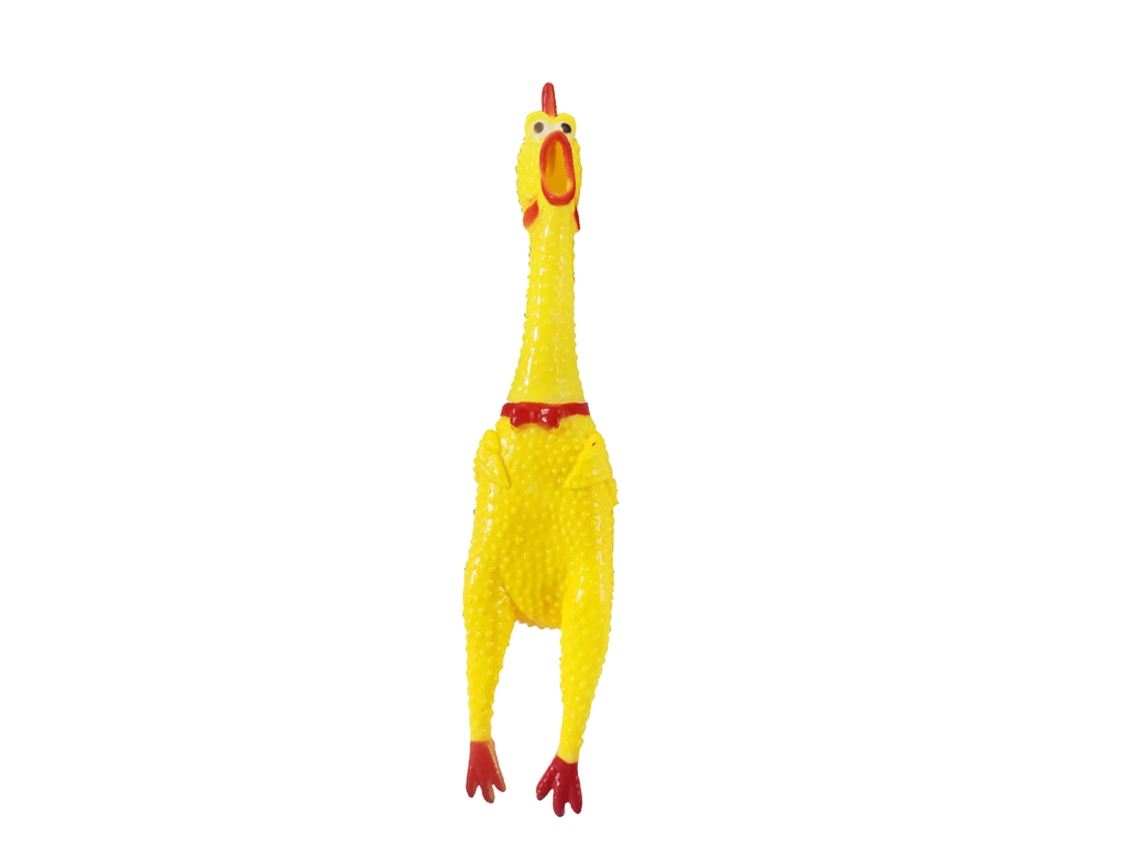 Primerox brinquedo Galinha Gritadora Borracha para Aliviar Estresse com Som Squeak Grande 36cm
