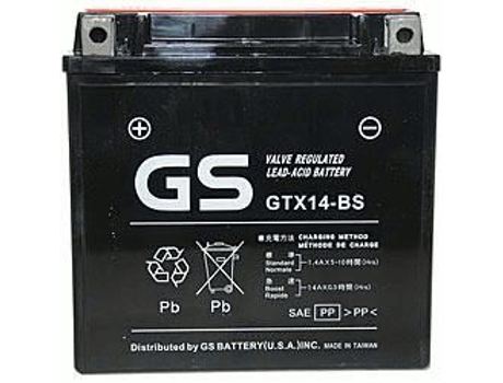 Bateria Gtx14-bs Selada Gt 12v 12a (t) GS BATERIAS