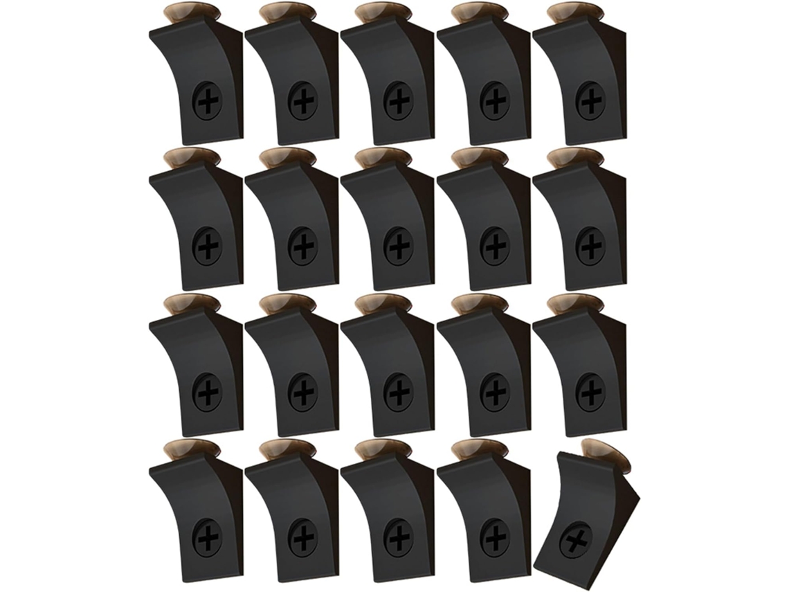 Conjunto De 20 Suportes Multiusos Prateleiras, Em Liga Metálica, Ideais Armários E Armários