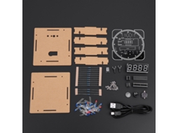 Kit De Relógio Eletrônico Com Display De Temperatura De Led Rotativo Controlado Por Luz