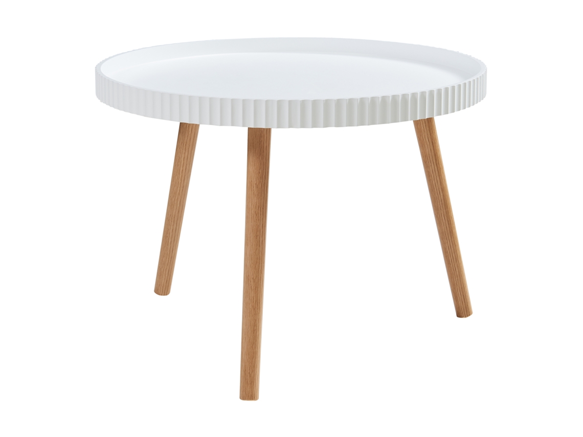 Mesa De Centro Bongard Redonda Mdf Ø60x45 Cm Branco [EN.CASA]