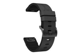 Bracelete de Smartwatch para Garmin Tactix 7 Pro 26 mm com fivela de aço de couro (preta)