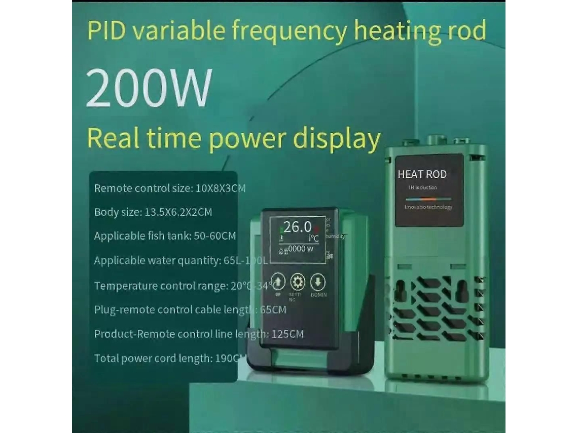 Aquecedor Ptc GOKOCO de alta potência para aquário com frequência variável e temperatura constante 220 V