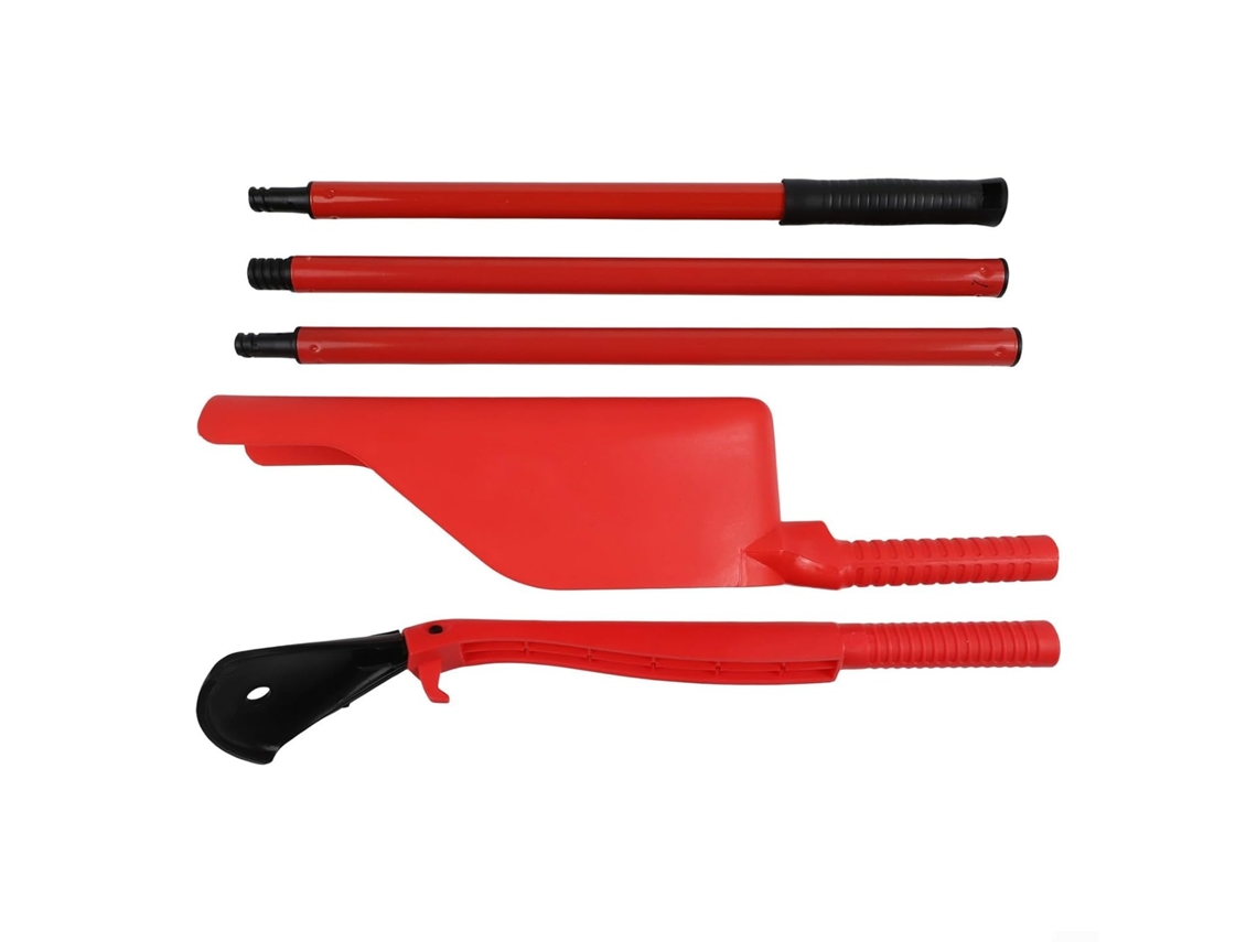 Kit De Ferramentas Para Limpeza Calhas Com Cabo Extensível, Raspador